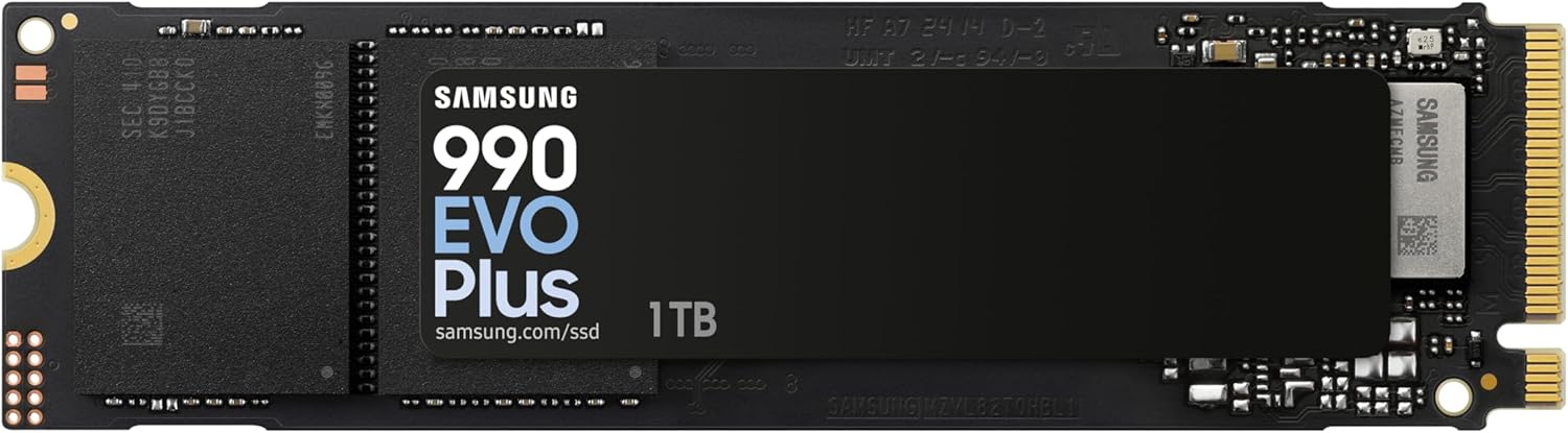 SAMSUNG 1TB NVMe 990 EVO Plus Gen4/5 Upto 7150Mb/s-MZ-V9S1T0BW SAMSUNG 1TB NVMe 990 EVO Plus Gen4/5 Upto 7150Mb/s-MZ-V9S1T0BW